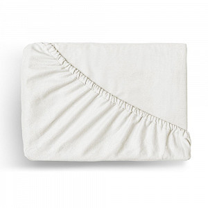 Flanelové napínací prostěradlo 100x200 smetanové