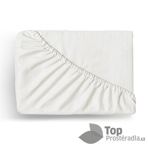 Flanelové napínací prostěradlo 100x200 smetanové