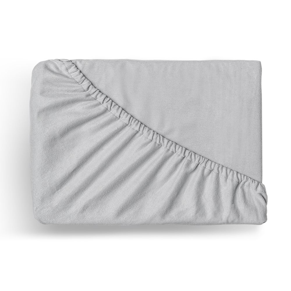 Flanelové napínací prostěradlo 120x200 světle šedé