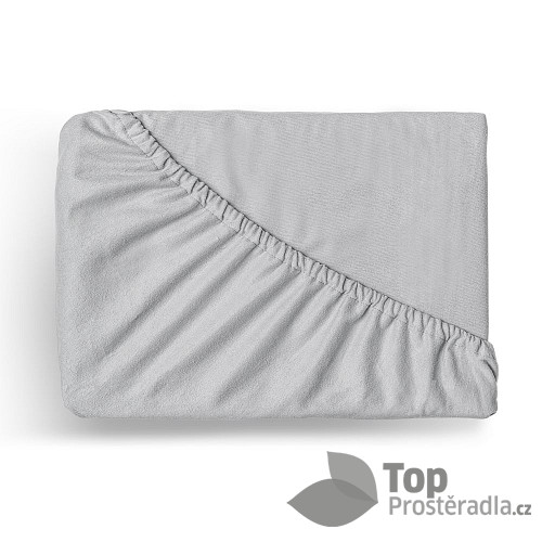 Flanelové napínací prostěradlo 160x200 světle šedé