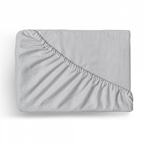 Flanelové napínací prostěradlo 200x200 světle šedé