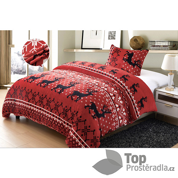 Mikroplyšové povlečení Premium 140x200+70x90 Sobík