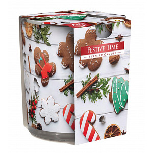 BISPOL SVÍČKA VE SKLE FESTIVE TIME 100G