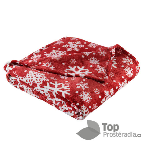 Mikroflanelová deka Premium 150x200 - Bílé vločky