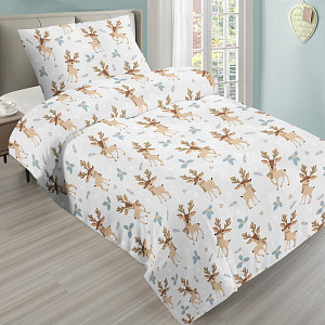 Mikroplyšové povlečení Premium 140x200+70x90 Sobík Elliot