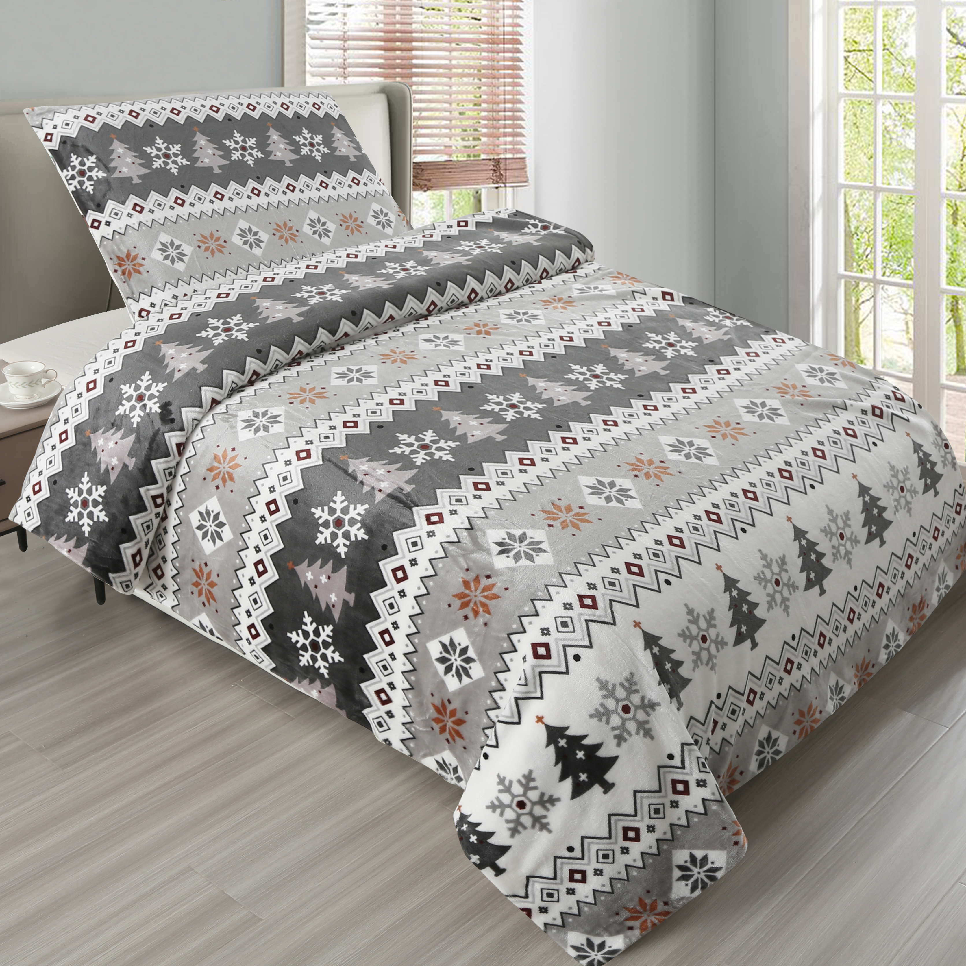 Fotografie Jahu Povlečení mikroplyš Magic flake, 140 x 200 cm, 70 x 90 cm