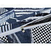 Třídílné microtop povlečení 140x200+70x90+40x40 Fragments blue