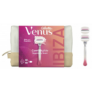 Gillette Venus Comfortglide Festival dámská dárková taška: holicí strojek + 2 hlavice + toaletní taška