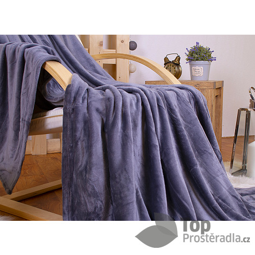 Mikroflanelová deka Premium 150x200 Tmavě šedá