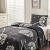 Francouzské mikroplyšové povlečení Premium 220x200+2x70x90 Pampelišky šedé