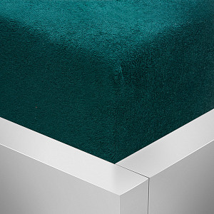 Froté prostěradlo 180x200 Luxus - Tmavě zelená