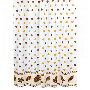 Koupelnový závěs 180x200 Mušle hnědá