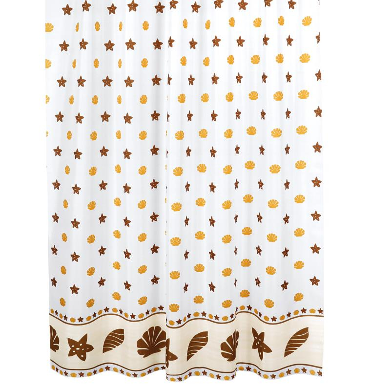 Koupelnový závěs 180x200 Mušle hnědá