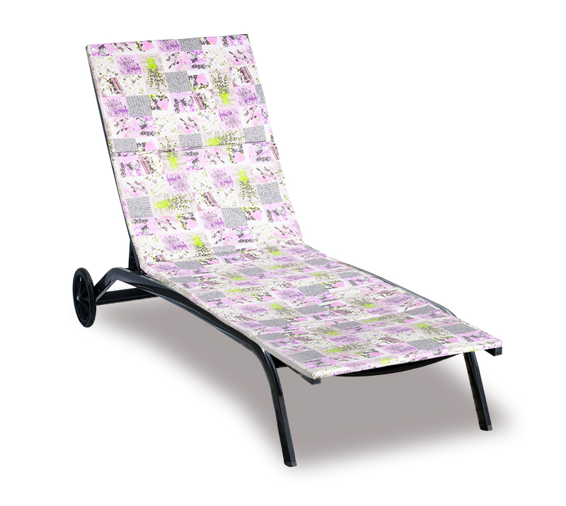 Polstr na plážové lehátko - potah na zip - 55x195 cm - Patchwork