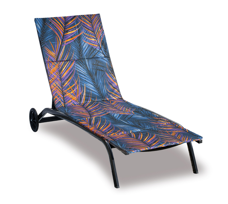 Polstr na plážové lehátko - potah na zip - 55x195 cm - Pírko