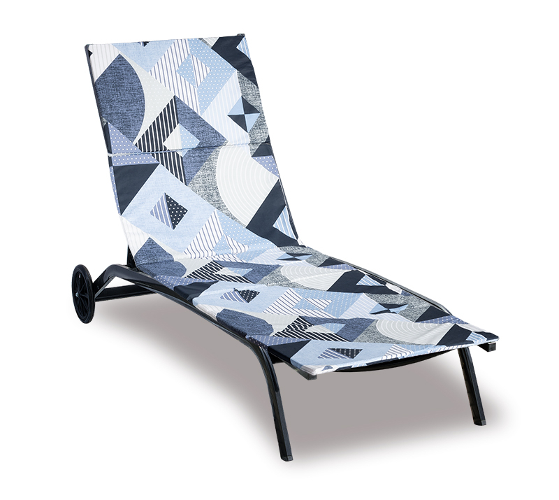 Polstr na plážové lehátko - potah na zip - 55x195 cm - Geometrie