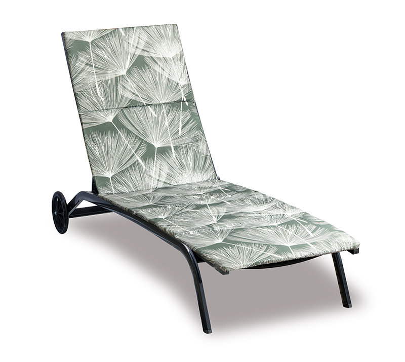 Polstr na plážové lehátko - potah na zip - 55x195 cm - Chmýří