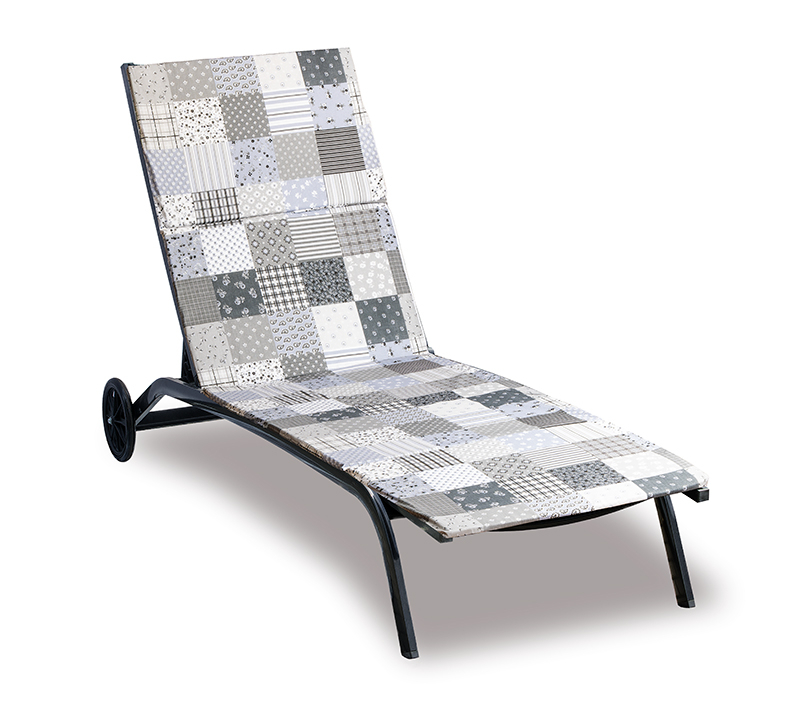 Polstr na plážové lehátko - potah na zip - 55x195 cm - Patchwork