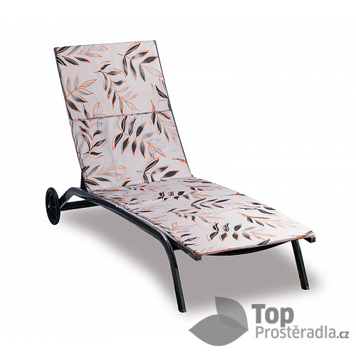 Polstr na plážové lehátko - potah na zip - 55x195 cm - List