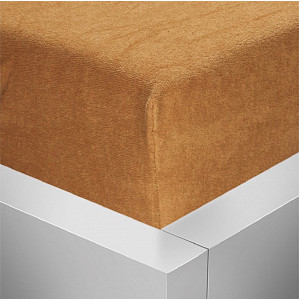 Froté prostěradlo 220x200 Premium - Karamelová