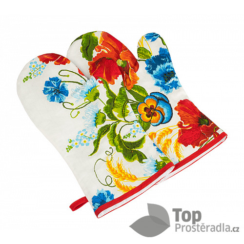 Grilovací rukavice 2ks - 20x36 cm - Vlčí mák