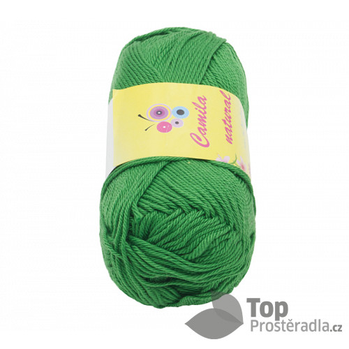 Příze CAMILA natural - 50g / 125 m - Zelená