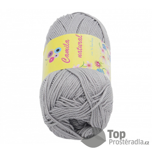 Příze CAMILA natural - 50g / 125 m - Popelavě šedá