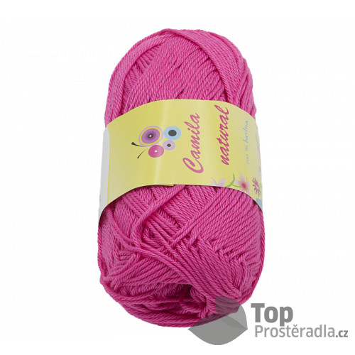 Příze CAMILA natural - 50g / 125 m - Tmavě růžová