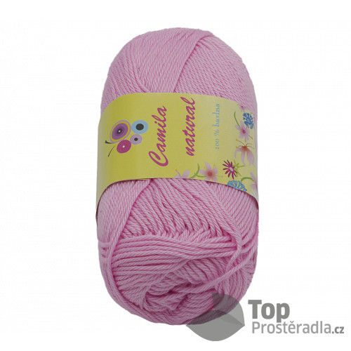 Příze CAMILA natural - 50g / 125 m - Růžová