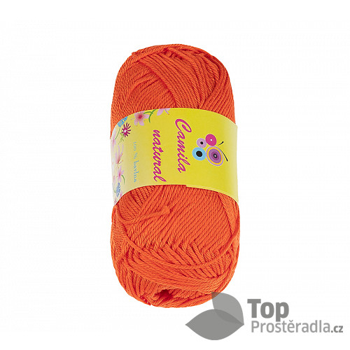 Příze CAMILA natural - 50g / 125 m - Oranžová