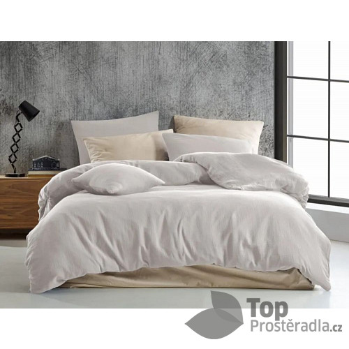 Francouzské mušelínové povlečení 220x200+2x70x90 Smetanové