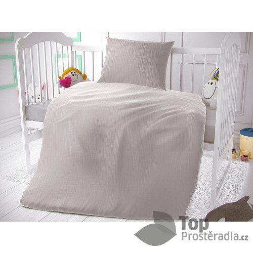 Dětské mušelínové 90x135+45x60 Smetanové