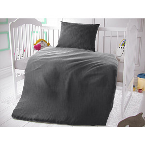 Dětské mušelínové 90x135+45x60 Tmavě šedé