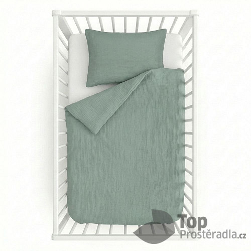 Dětské mušelínové 90x135+45x60 Světle zelené