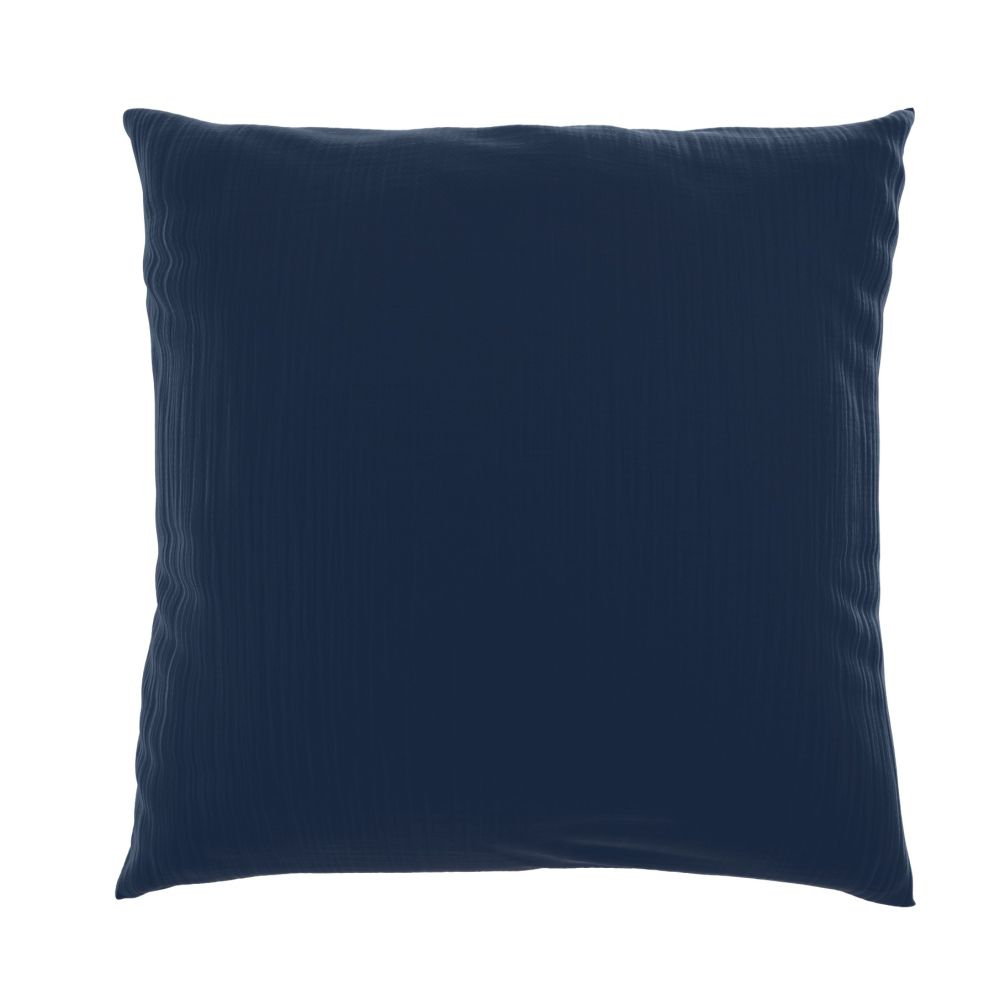 Mušelínový povlak na polštář 70x90 TMAVĚ MODRÝ