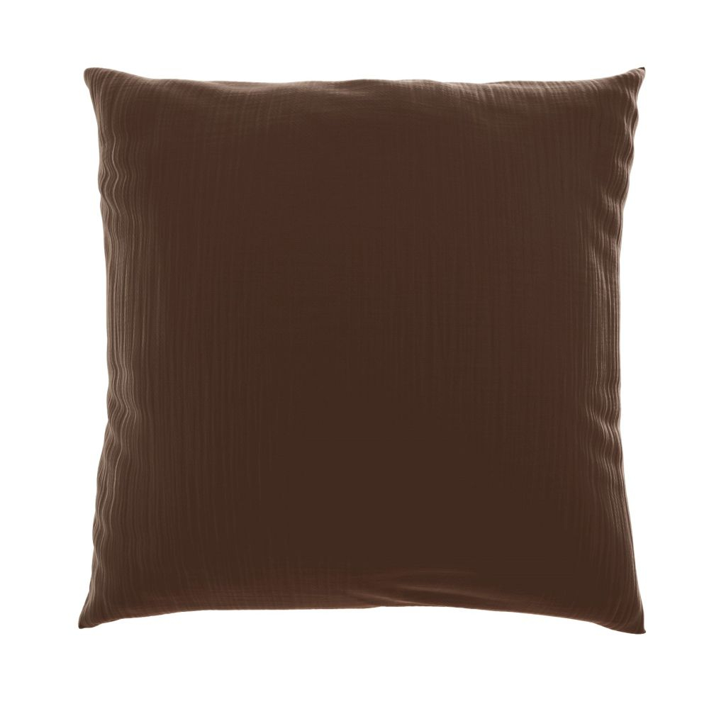 Mušelínový povlak na polštář 70x90 TMAVĚ HNĚDÝ
