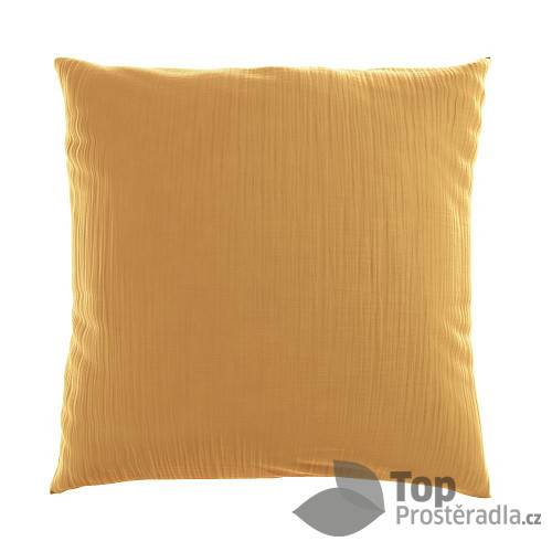 Mušelínový povlak na polštář 50x70 ŽLUTÝ