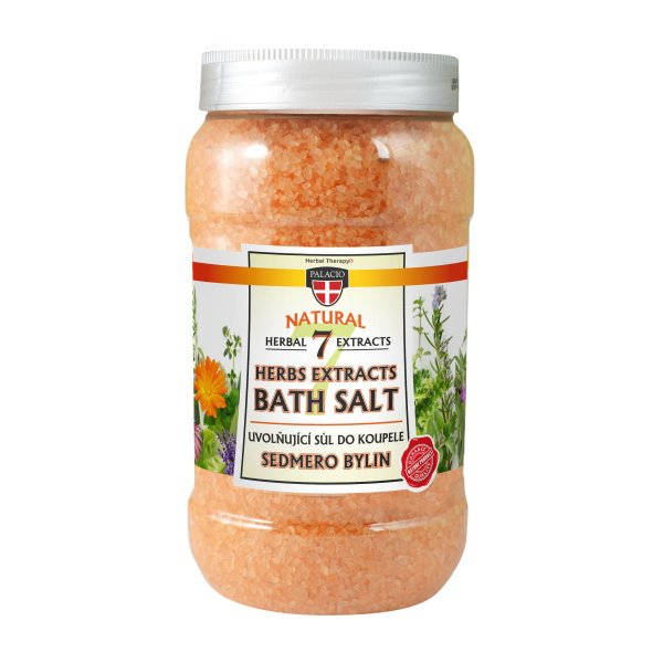 Fotografie PALACIO Sedmero bylin sůl koupel, 1200 g