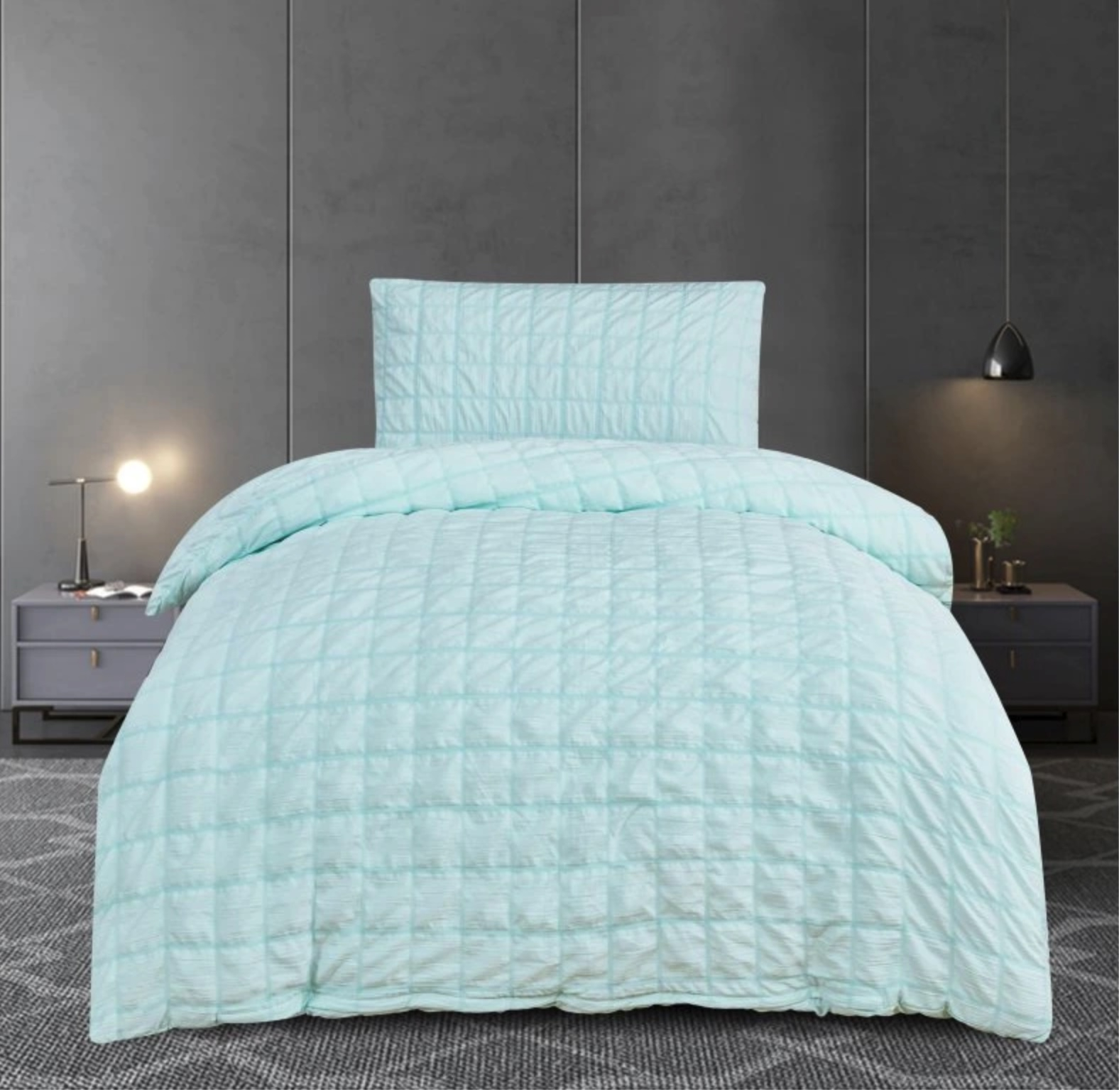 Krepové povlečení NAOMI 140x200+70x90 MINT