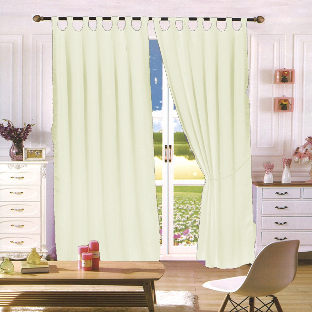 TP Saténové závěsy Home Art - 2 kusy Krémové