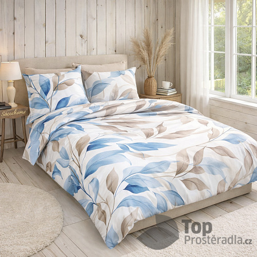 Saténové povlečení DeLuxe 140x220+70x90 Podzim