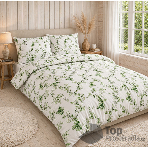 Bavlněné povlečení Deluxe 140x200+70x90 Eukalyptus