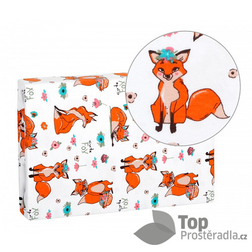 Prostěradlo jersey s elastanem 60x120 Lištička