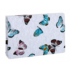 Prostěradlo jersey s elastanem 70x140 Motýlek