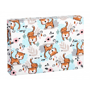 Prostěradlo jersey s elastanem 70x140 Kočka