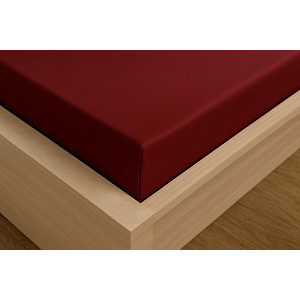 Jersey prostěradlo s lycrou DeLuxe 160x200 vínové