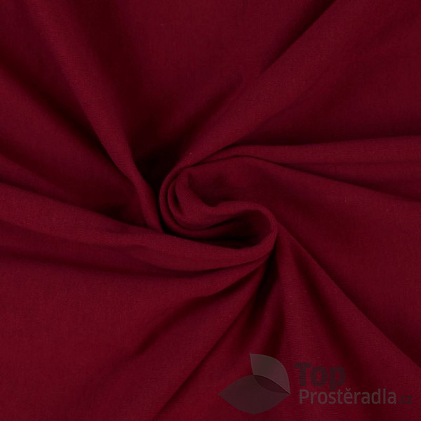 Jersey prostěradlo s lycrou DeLuxe 160x200 vínové 2