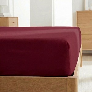 Jersey prostěradlo s lycrou DeLuxe 180x200 vínové