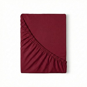 Jersey prostěradlo s lycrou DeLuxe 180x200 vínové