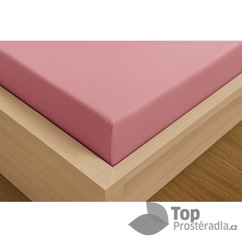Jersey prostěradlo s lycrou DeLuxe 140x200 světle růžové